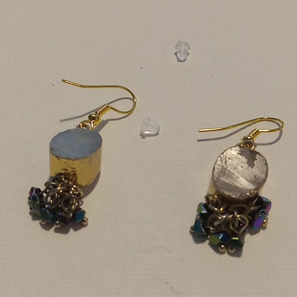 Crystal Druzy Stone Bead Earrings - Picture 5 of 8